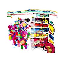 파티꽃가루 자동충전 꽃가루 총모양 꽃가루 결혼식용품 생일축하 종이폭죽, 랜덤