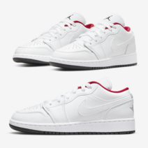 나이키 조던 1 로우 화이트 레드 GS