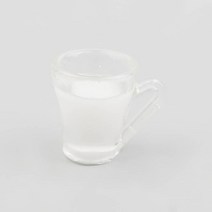 미니어처 우유 모형 유리컵 밀크 2.1cm 2개 세트 공예 소재 재료 꾸미기 데코 미니어쳐