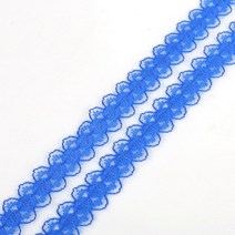 의류 재봉 천5야드/묶음 레이스 리본 15mm 의류 원단 자수 트림 바느질 장식 아프리카, 08 Blue