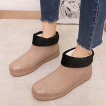 앞코 반짝 트랜디 기모 방한 여성 장화 레인워커