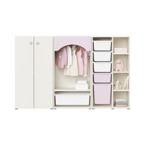 한샘 샘키즈 옷장 1800 A형, G.(몸통)라이트메이플(포인트)민트(G)