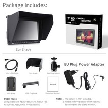 4K 카메라 프리뷰 모니터 5.5인치 Feelworld fw759 3D LUT 터치스크린, 협력사, EU 플러그 유형