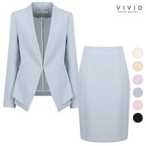 비비드시크릿가너 VIVID SET 여성 파스텔 정장자켓+스커트 세트