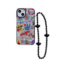 아이폰 LEKECASE 스타일 귀엽고 재밌는 스티커 패턴 실리콘 케이스