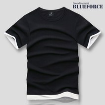 블루포스 남여공용 무지 레어드 반팔 티셔츠 JJRSU5