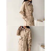 여성 봄 가을 롱 자켓 루즈핏 더블버튼 트렌치코트 여자 기본 심플 오피스 데이트 룩 아우터 롱 바바리 재킷 옷 코디