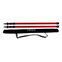 알래스카블랙 3단 슬라이드 폴대 2p + 가방 세트, 3단 폴대(230cm): 레드2개+전용가방1개