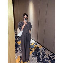 플리츠 점프슈트 리넨 점프수트 원피스 바지 jumpsuit for women 우아한