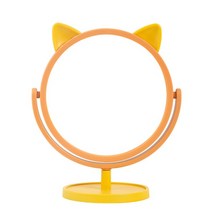 어가네닷컴 귀염뽀짝 고양이 디자인 360도 회전 탁상거울 3color, 캣거울A
