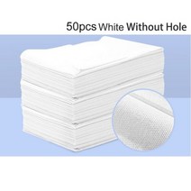 일회용 침대 시트 커버 미용실 스파 문신 마사지 테이블 호텔 부직포 통기성 SMS 50 개, White without hole, 180X80CM