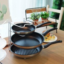 스텐 뚜껑정리 후라이팬정리 철제 다용도꽂이 2종 택1, 인디피플: 화이트