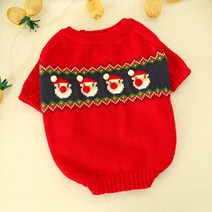 고양이 강아지 크리스마스 옷 산타 니트 티셔츠 목티 겨울 스웨터 크리스마스 선물 S~XL