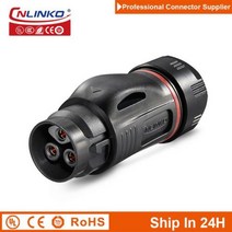 카오디오 DSP 엠프 튜닝 무선카팩 Cnlinko 플라스틱 BD24 3Pin M24 나사 고정 케이블 연결 전원 커넥터 여성 플러그 남성 소켓 자동 자동차 오디오 비디오, Female Plug+패널 커넥터+3P