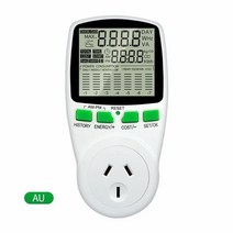 전기 전력 측정기 분석기 소켓 전력계 콘센트 ac 전력 측정기 디지털 와트 모니터 220v eu us uk au fr br 플러그, au 플러그 백라이트