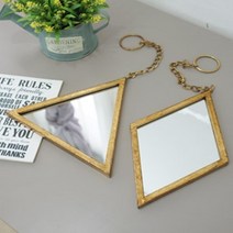 홈카페 계단 벽장식 삼각 마름모 벽거울 인테리어 벽꾸미기 포토존 집들이선물 아이방 화장실, 마름모 거울