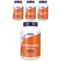 나우푸드 D-마노스 500mg 베지 캡슐, 240정, 4개