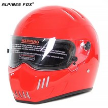 할리 베스파 레트로 클래식 헬멧 클래식 레트로 오토바이 헬멧 풀 페이스 카트 레이싱 심슨 스타일 DOT 인, 13 Red Clear