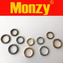 monzy 개폐오링 키오링 원터치오링 열쇠고리 악세서리 연결고리, 흑금(대사이즈)