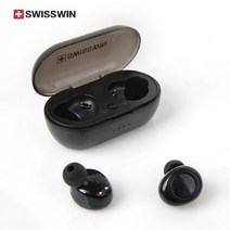 브랜드없음 스위스윈 코드프리 완전무선 스테레오 블루투스 이어폰 TWS SLZ-007, 선택완료, 블랙