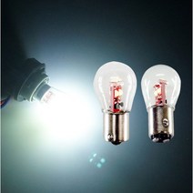 삼항LED 자동차량 양면6발 LED전구 램프 깜빡이등 브레이크등 미등, 12V용 더블타입 레드LED, 1개