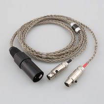 [해외] 16core hifi 4pin occ 2.5 3.5 4.4mm xlr 밸런스드 이어폰 헤드폰 업그레이드 케이블 audeze lcd 3 lcd-2 lcd2 lcd-4, 1.5m, 2.5mm 균형