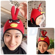 AturDive 65종 총정리 프리 다이빙 스쿠버 다이빙 후드 서핑 스노클링 모자, 빨간색[앵그리버드]