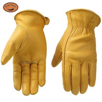 카이맨 사슴가죽 1330 캠핑 바이크 라이더 장갑, 프리미엄골드 S