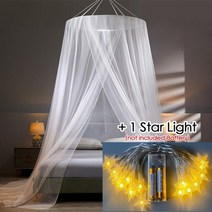 yanyangtian bed canopy on the bed 모기장 여름 캠핑 repellent tent 곤충 커튼 접이식 그물 거실 침실, 흰색(1 별빛), 2.0m(6.6피트) 침대