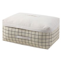 그란덱스 홈 린넨 방수 체크무늬 이불정리함 리빙박스, 체크무늬 이불정리함 특대형 1개