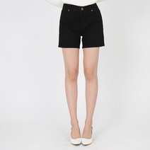 게스 여성 여름 반바지 블랙 데님팬츠 YI2D9951