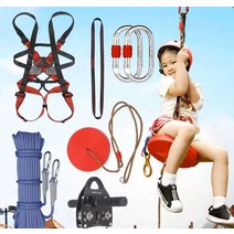 등강기 하강기 레펠 도르래 짚라인 야외 등산 캠핑, 기본형10M세트