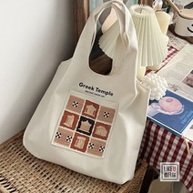 유럽 숄더백 학교 가방 복고풍 쇼핑 캔버스 여성용 가방