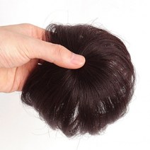 누리머스 인모 100% 부분가발 똑딱이 탑커버 정수리가발 새치커버 볼륨커버 불파트, 레드브라운