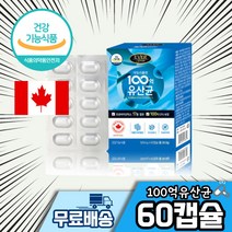 캐나다산 100억유산균 60캡슐 2개월치