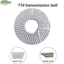 자바라컨베이어 폴리 우레탄 전송 컨베이어 타이밍 벨트 개방형 스틸 코드 T10 폭 10mm/15mm/20mm/25mm/30m, 01 25mm_05 100M_02 Kevlar cord