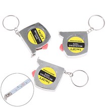 1M/3피트 개폐식 스테인리스 스틸 포켓 측정 눈금자 줄자 키체인, 스타일 1-1pc