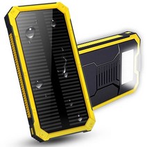 태양열충전기 태양 보조베터리 20000mAh 방수 휴대용 충전기 외부 배터리 팩 LED 캠핑 빛, [02] green