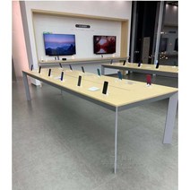 전자제품 진열대 패드 휴대폰 가전 충전 전시용, 나뭇결페인트체험테이블1600X900X900