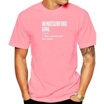 서핑 바디 보드 신제품 Windsurfing Girl 라운드넥 반팔 티셔츠 여성용 재미 있는 윈드서핑 보드 코튼 상, 03 Men Deep pink_07 XXL