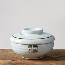 희고백자 탕기(대) 죽그릇 전통 한식기, 희고백자탕기(대)_하부, 1개