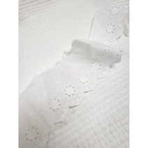 혜인천 해바라기 프릴레이스 color 2종, 백아이보리색 1필(14마)