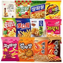 농심11종 개미식품 과자 12개 F세트 (새우깡+매운새우깡+감자깡+고구마깡+포테토칩+포스틱+조청유과+자갈치+오징어집+양파링+벌집핏자+곡물그대로21초코), 1세트