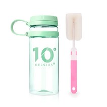 10도씨 스포츠 보틀 600ml + 바디세척솔 세트, 민트