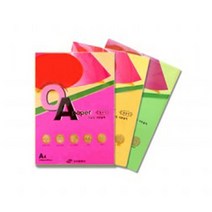 상우문화사 A4 칼라다용도 형광색 OA사무용지 80g 25매 어린이집 유치원 초등학교 만들기재료, W3형광오렌지색, 1개