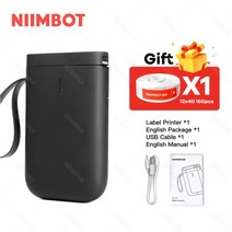 사진 인쇄기 인화기 휴대폰 프린터 라벨 프린터 Niimbot D11 메이커 열 휴대용 미니 포켓 이름 가격 스티커, 02 D11 Black
