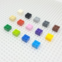 요고요 레고 호환 부품 커스텀 벌크 브릭 블럭 타일 플레이트 100G 소포장 패키지, [브릭 2 x 2] 노란색 100G