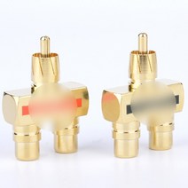 RCA 분배기 젠더 단자 Y형 (1EA) 분배젠더, Y형 젠더 1개