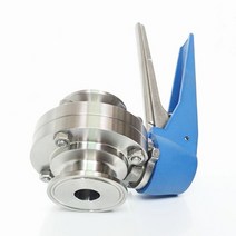 버터플라이밸브 34quot 1인용 1-14quot 파이프 외경 19mm 25mm 32mm 위생 버터플라이 밸브 ss304 페룰 외경 50.5mm 맞춤 1.5 트라이 클램프, 108mm 119
