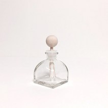 캔들마노 디퓨저유리용기 사각돔(소) - 50ml, 용기+우드스틱+유리볼마개포함!
